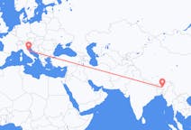 Flyreiser fra Guwahati, India til Ancona, Italia