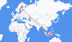 Lennot Prayasta, Lombokista, Indonesia Jyväskylään, Suomi