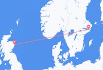 Vluchten van Stockholm naar Aberdeen