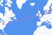 Vluchten van Hamilton, Canada naar Kalmar, Zweden