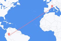 Flug frá Iquitos, Perú til Toulon, Frakklandi