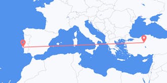 トルコからポルトガルへのフライト