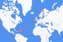 Lennot Antiguasta, Antigua ja Barbuda Arvidsjauriin, Ruotsi