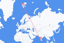 Flyreiser fra Coimbatore, til Svalbard