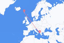 Flights from Sørvágur to Corfu