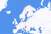 Lennot Tuzlasta, Bosnia ja Hertsegovina Bardufossiin, Norja
