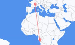 Flyreiser fra Cabinda, Angola til Avignon, Frankrike