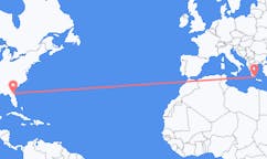 Flyrejser fra Jacksonville, USA til Kythera, Grækenland