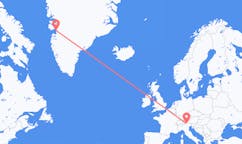 Loty z Bolzano, Włochy do Ilulissatu, Grenlandia