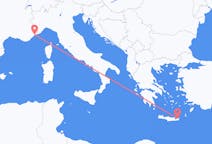 Flyrejser fra Sitia til Nice