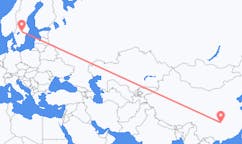 Flyrejser fra Zhangjiajie, Kina til Oerebro, Sverige