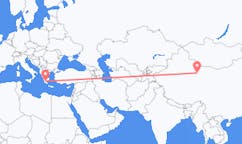 Flyrejser fra Dunhuang, Kina til Kalamata, Grækenland