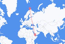 Loty z Dżidżiga, Etiopia do Lakselva, Norwegia