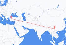 중국 쿤밍에서 출발해 터키 쿠타히아(Kütahya)로(으)로 가는 항공편