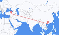 Lennot Zhanjiangista, Kiina Malatyaan, Turkki
