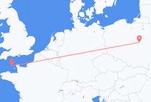 Flyg från Guernsey till Warszawa