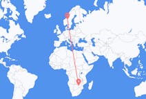 Flyreiser fra Bulawayo, Zimbabwe til Røros, Norge