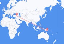 Flyg från Port Moresby till Bingöl