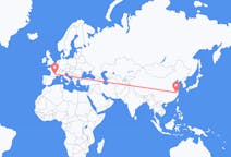 Flug frá Hangzhou, Kína til Rodez, Frakklandi