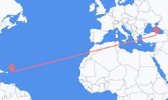 Flyreiser fra Anguilla, Anguilla til Tokat, Tyrkia