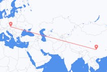 Vluchten van Chongqing naar Bratislava