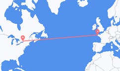 Flyrejser fra Kingston, Canada til Brest, Frankrig