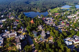 Aerial view of Vilnius old city.