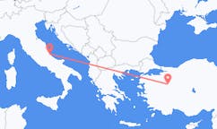 Lennot Pescarasta, Italia Kütahyaan, Turkki