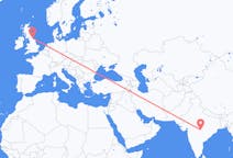 Flyreiser fra Nagpur, India til Durham, England