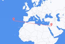 Lennot Al Jawfin alueelta, Saudi-Arabia Ponta Delgadaan, Portugali
