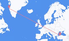 Lennot Zonguldakista, Turkki Sisimiutille, Grönlanti