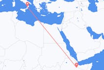 Vluchten van Jijiga naar Lamezia Terme