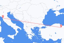Flyrejser fra Pisa til Karamustafapasa