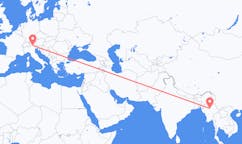 Flyg från Mandalay, Myanmar (Burma) till Bolzano, Italien