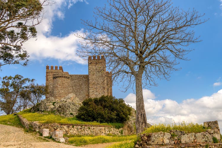 Photo of View of medieval castle in Cortegana, Huelva, southern Spain.