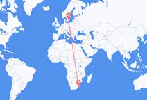 Flyrejser fra Margate, KwaZulu-Natal, Sydafrika til Växjö, Sverige