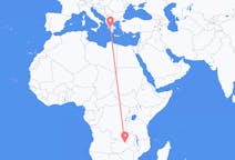 Flyrejser fra Ndola, Zambia til Patras, Grækenland