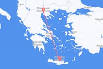 ギリシャのテッサロニキから、ギリシャのイラクリオンまでのフライト