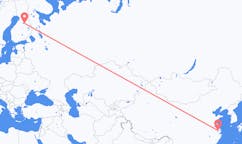 Flyrejser fra Wuxi til Kajaani
