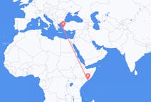 Flyrejser fra Mogadishu til Samos