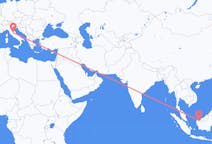 Flyg från Kuching, Malaysia till Perugia, Italien