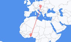 Flyreiser fra Lomé, Togo til Heviz, Ungarn
