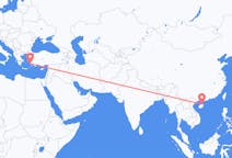 Lennot Haikoulta, Kiina Bodrumiin, Turkki