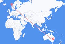 Flyg från Canberra, Australien till Ålesund, Norge