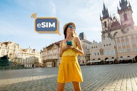 Internet ilimitada com dados móveis eSIM em Praga e na República Tcheca
