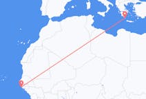 Flyg från Cap Skiring, Senegal till Kythera, Grekland