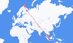 Flyg från Pangkal Pinang, Indonesien till Kirkenes, Norge