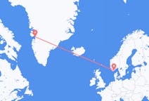 Vluchten van Ilulissat naar Kristiansand