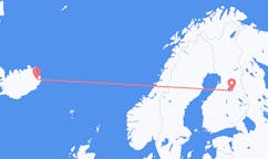Lennot Egilsstaðirista, Islanti Kajaaniin, Suomi