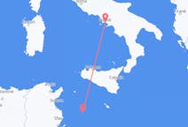ランペドゥーサ島からナポリ行きのフライト